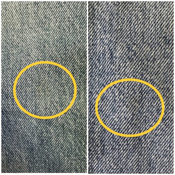 Re/Done Levi's High Rise Stove Pipe Medium Vain Upcycled Raw Hem Crop Jeans READ - Picture 14 of 14